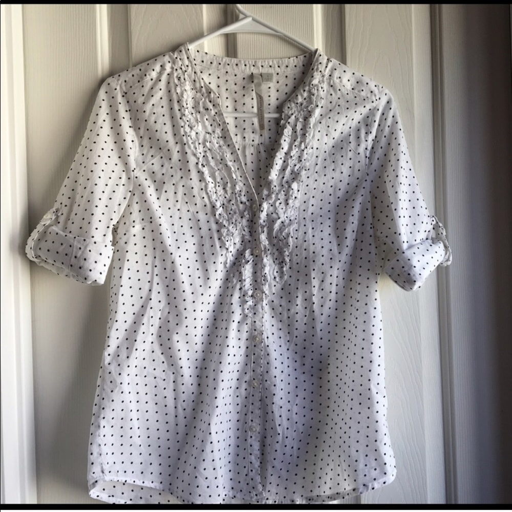 Lauren Conrad white and black top